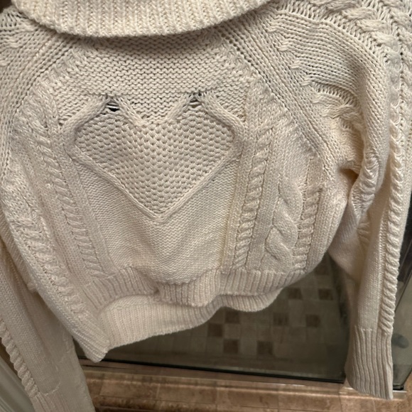 New💕For Love &Lemons Vera Cropped cutout sweater 💕 - Picture 6 of 11